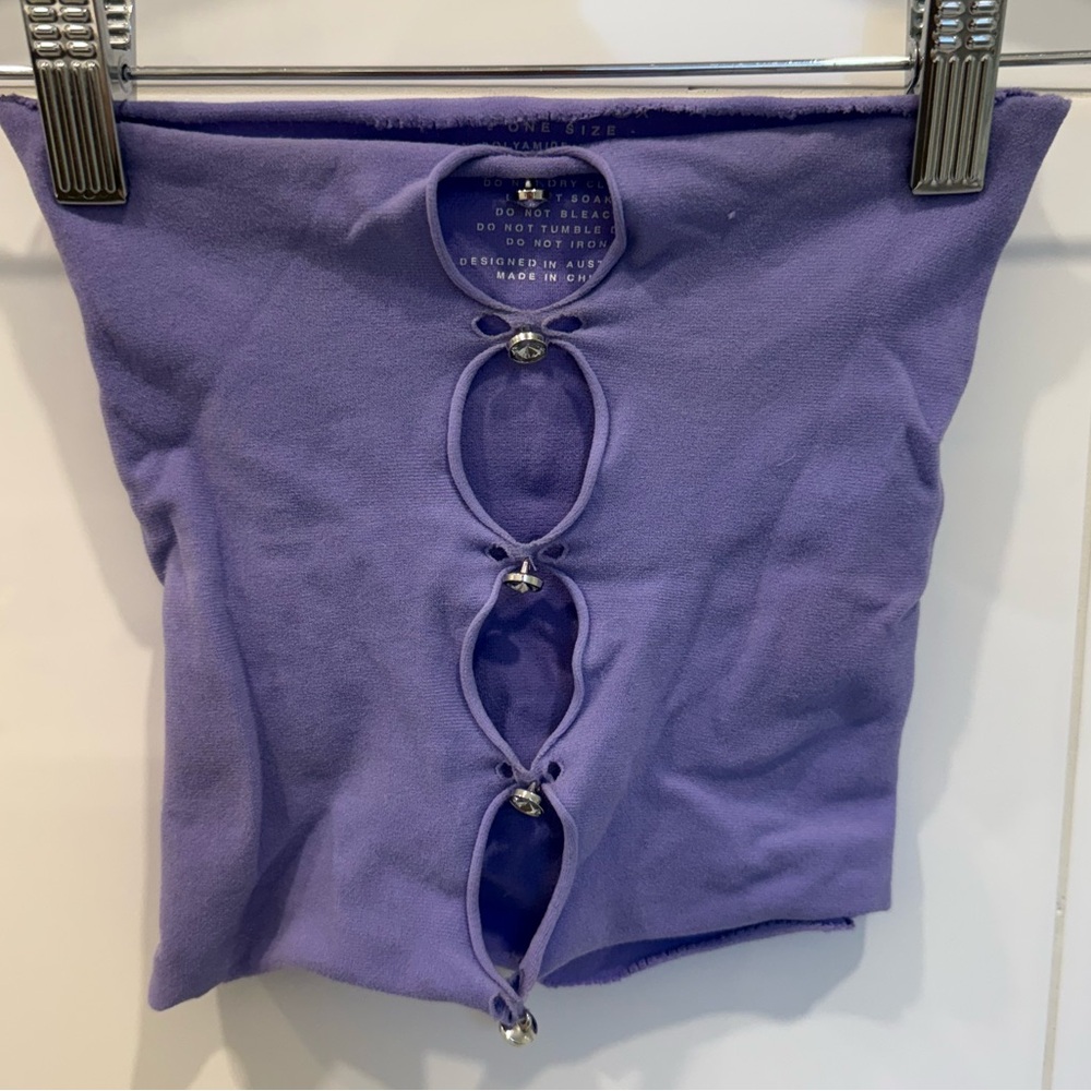 White Fox Purple Tube Top